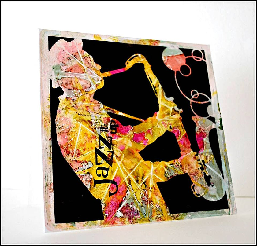 Visible Image Sax It Up Stencil - 6 x 6