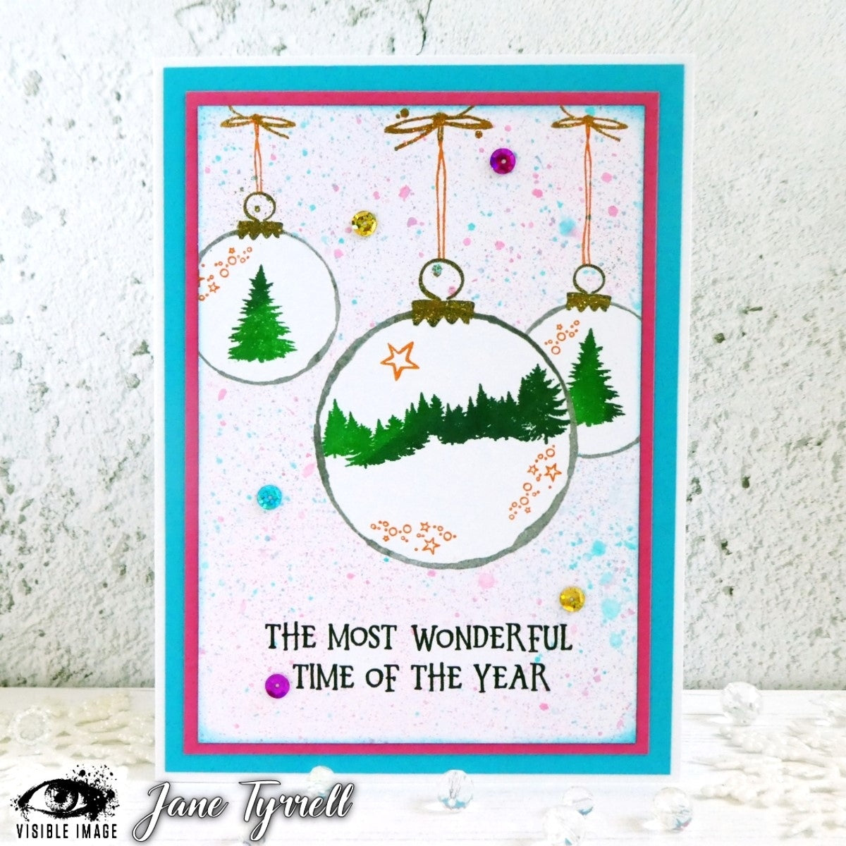 Visible Image Sketched Baubles - A6 Stamp Set