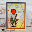 Visible Image Sketched Tulips - A6 Stamp Set