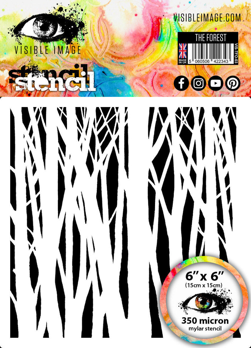 Visible Image The Forest Stencil - 6 x 6