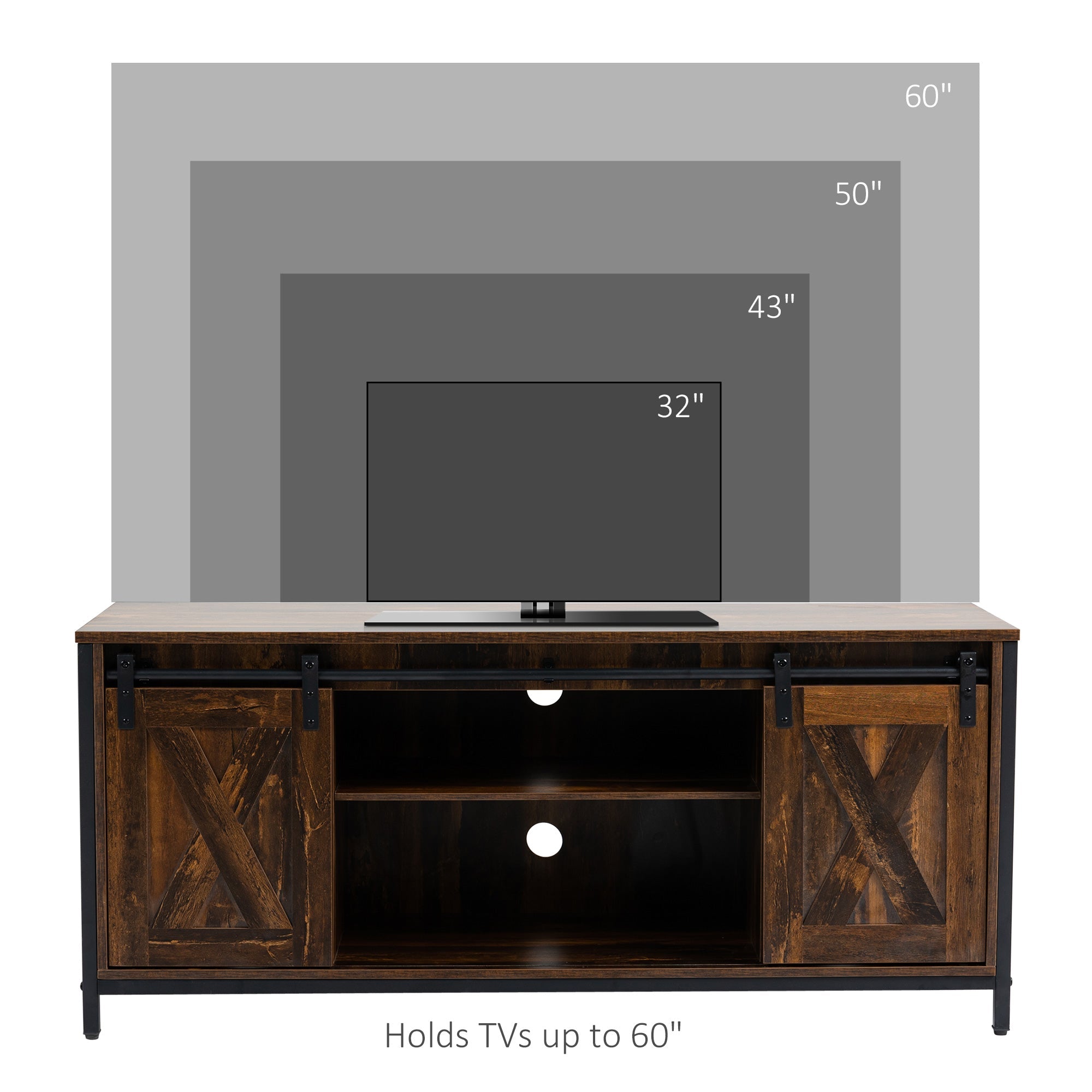 Easton Industrial Style TV Stand for TVs up to 60