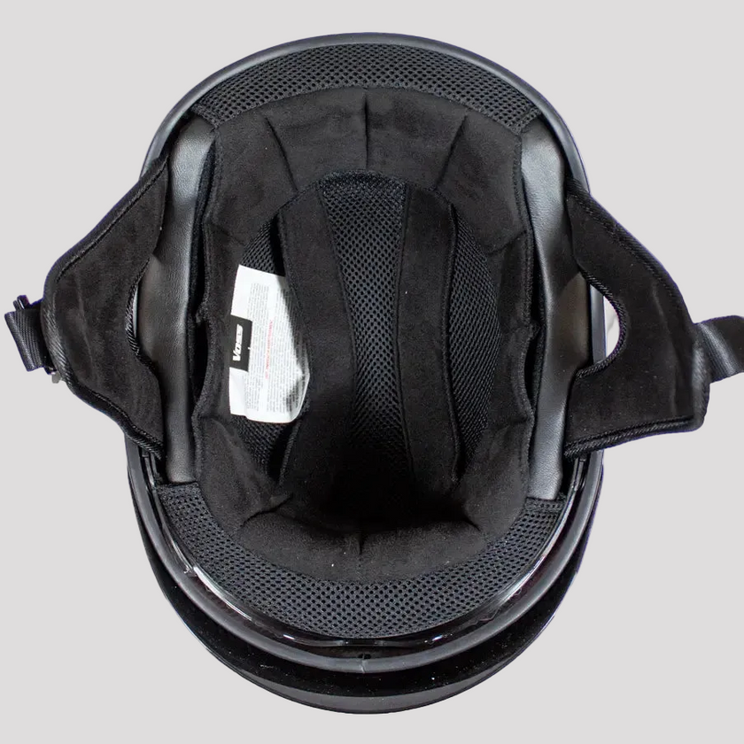 VOSS 707FRP Purple Paisley Half Helmet with Peak