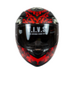 VOSS 988 Moto-1 Red Mandala Full Face Matte Motorcycle Helmet