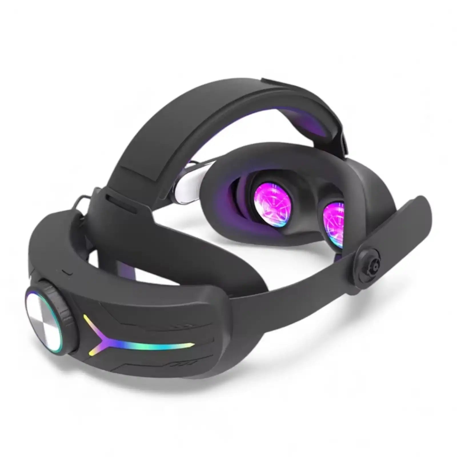 VR Meta Head Strap 12,000mAh Battery | RGB Lighting for Meta Quest 3/3S Adjustable for VR Gaming |C2 Pro TUTT