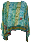 KERRI  PRC6537 Avatar Pure Silk Kimono-Sleeved Top
