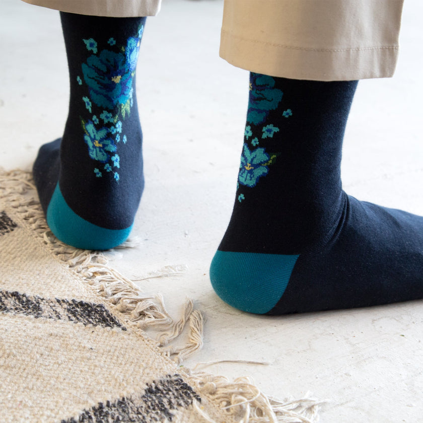 Blue Flower Print