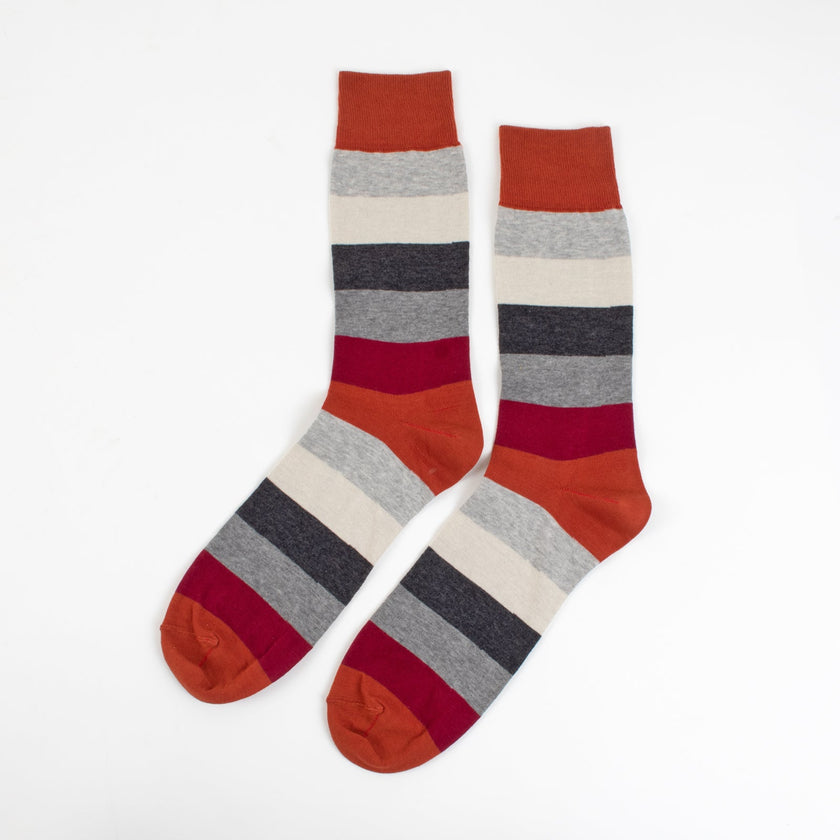 Orange Grey Stripes