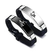 Valentine's Day Black Silver Her King His Queen Couple Bracelets