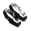 Valentine's Day Black Silver Her King His Queen Couple Bracelets
