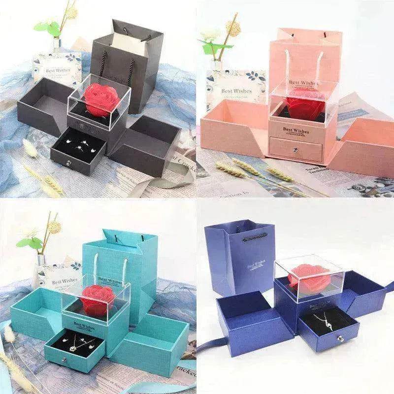 Valentine's Day Gift Rose Jewelry Box Set