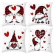 Valentine's Day Red Cartoon Letter Series Peach Skin Sofa Pillowcase