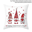 Valentine's Day Red Cartoon Letter Series Peach Skin Sofa Pillowcase