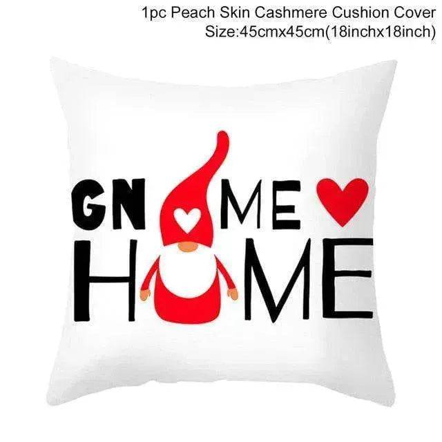 Valentine's Day Red Cartoon Letter Series Peach Skin Sofa Pillowcase