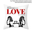 Valentine's Day Red Cartoon Letter Series Peach Skin Sofa Pillowcase