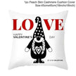 Valentine's Day Red Cartoon Letter Series Peach Skin Sofa Pillowcase