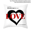 Valentine's Day Red Cartoon Letter Series Peach Skin Sofa Pillowcase