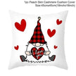 Valentine's Day Red Cartoon Letter Series Peach Skin Sofa Pillowcase