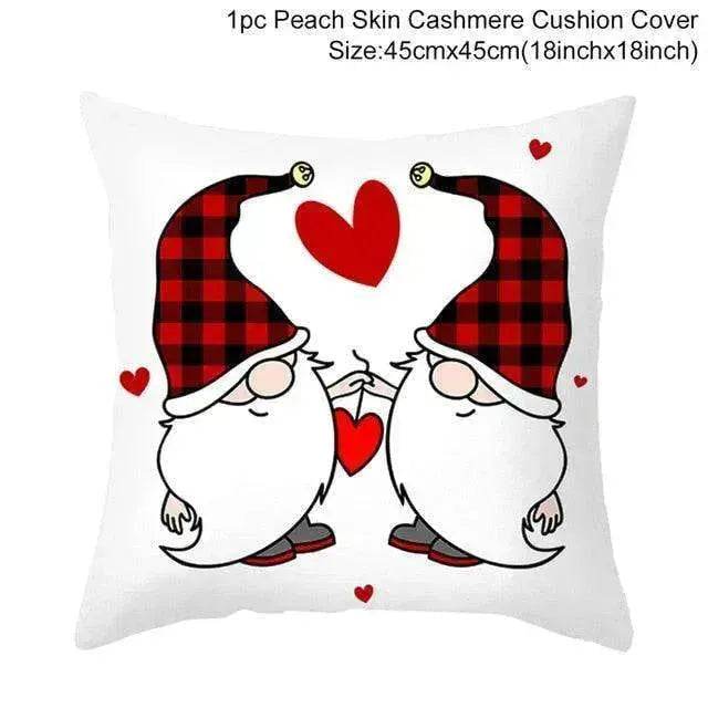 Valentine's Day Red Cartoon Letter Series Peach Skin Sofa Pillowcase