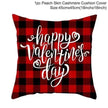 Valentine's Day Red Cartoon Letter Series Peach Skin Sofa Pillowcase