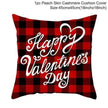 Valentine's Day Red Cartoon Letter Series Peach Skin Sofa Pillowcase