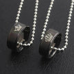 Valentine's Day Simple Crown Her King His Queen Couple Ring Pendant Necklace