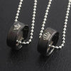 Valentine's Day Simple Crown Her King His Queen Couple Ring Pendant Necklace