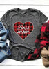 Valentine's Day Women's Top Printed Round Neck Short Sleeve