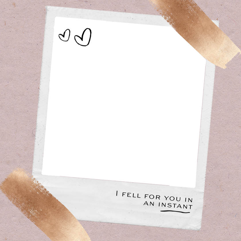 Polaroid Canvas Photo Love Heart-Valentines Day Custom Canvas Print