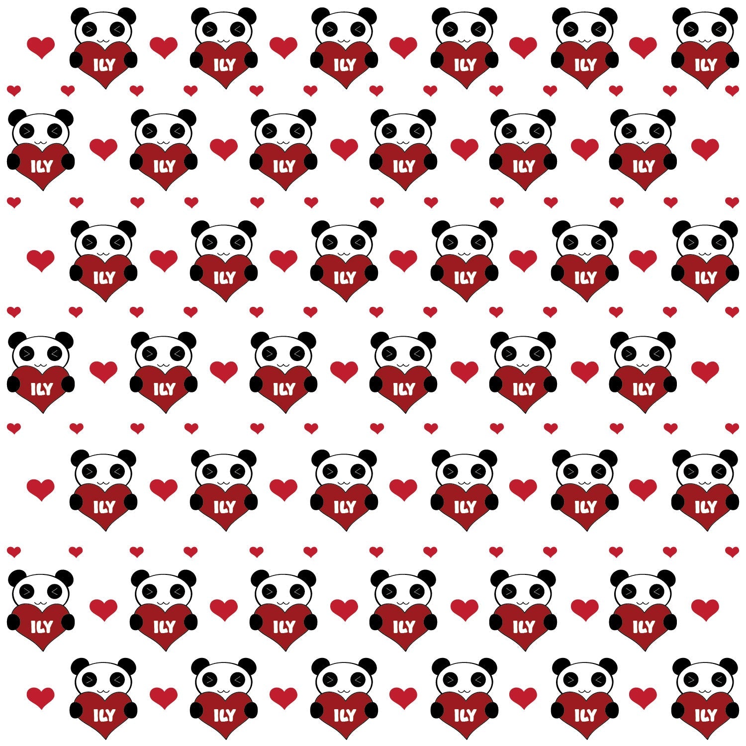Panda Bear Valentine HTV