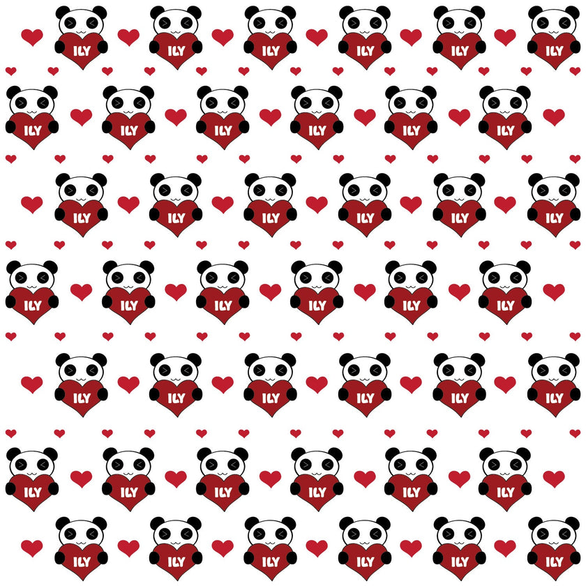 Panda Bear Valentine HTV