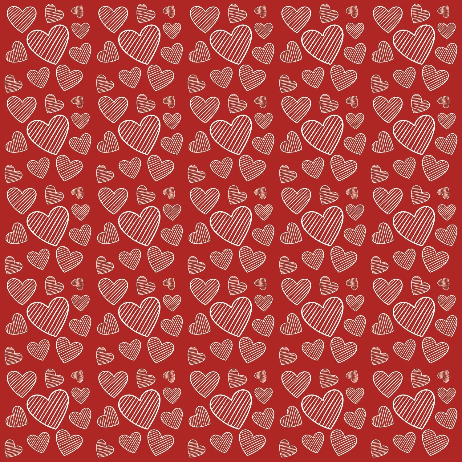 Craft HTV   Red Hearts Pattern