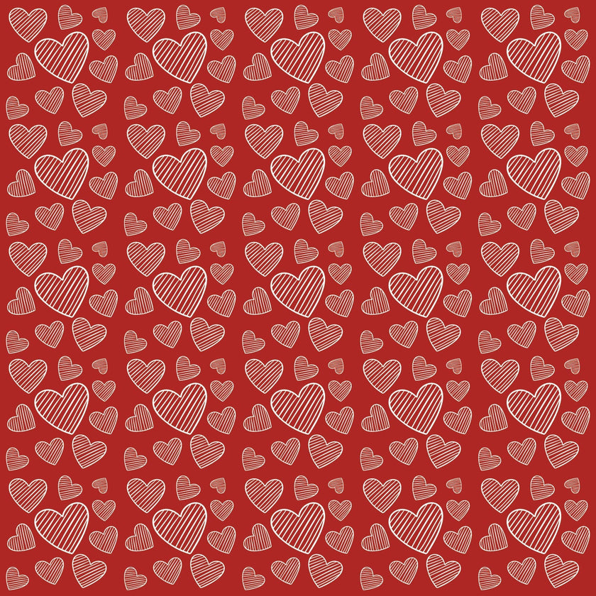 Craft HTV   Red Hearts Pattern