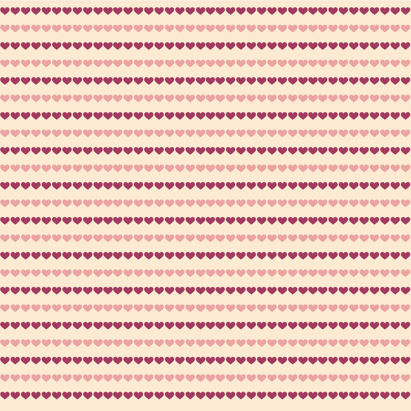 Valentines Hearts Stripes Adhesive Vinyl