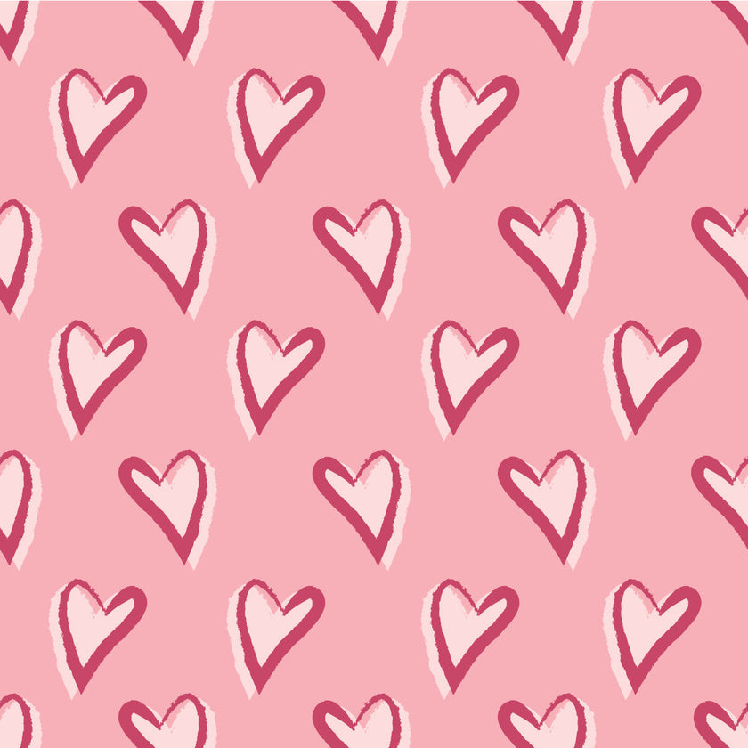 Valentines Hearts Border Adhesive Vinyl #1