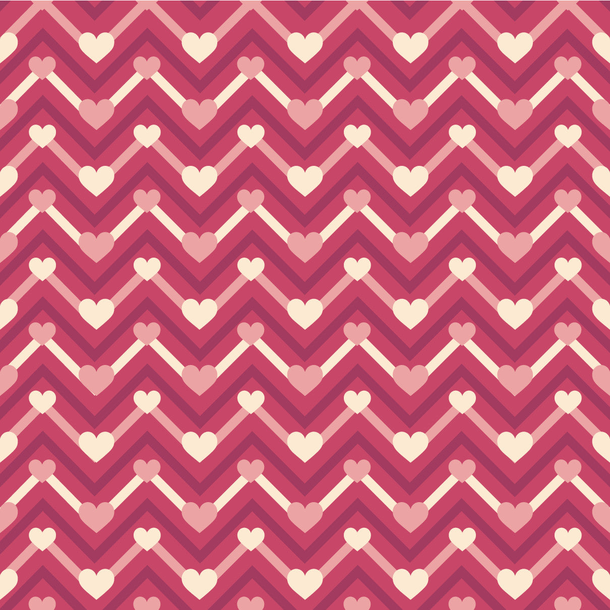 Valentines Zigzag Hearts Adhesive Vinyl