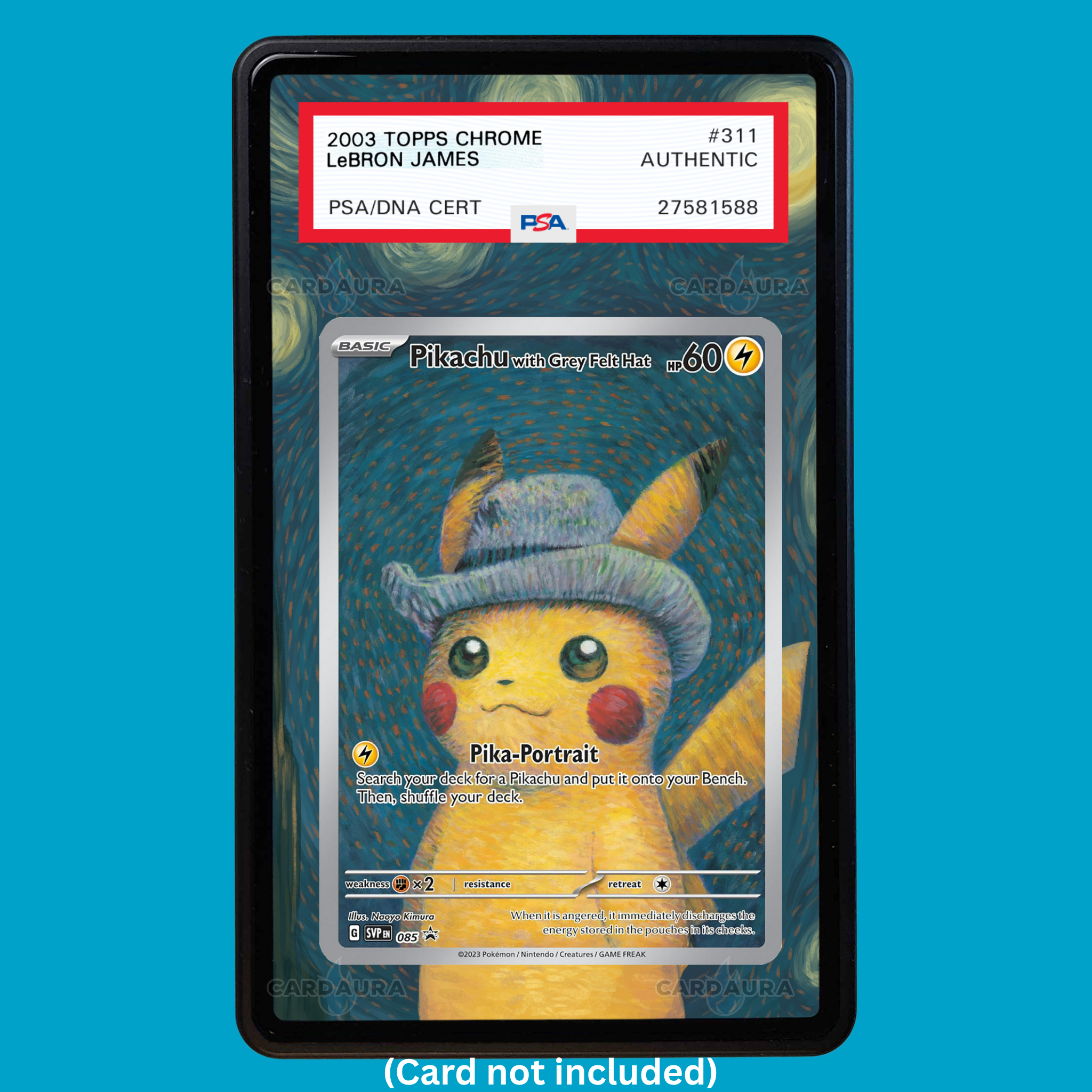 Pikachu with Grey Felt Hat SVP Promo 85 (Graded) Display Case