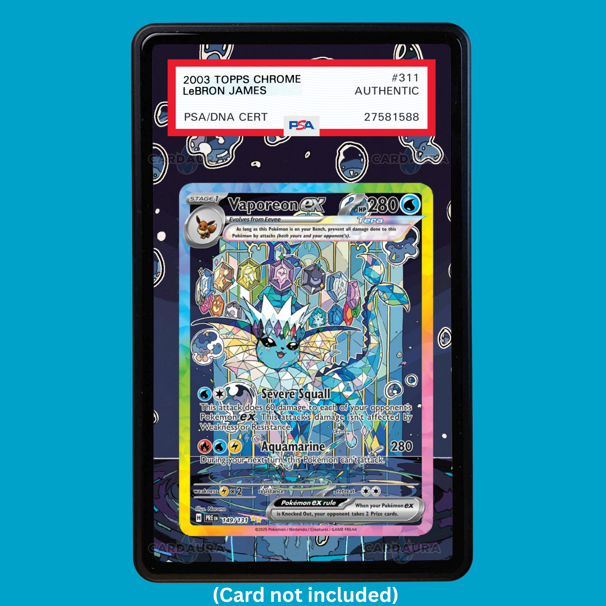 Vaporeon EX 149/131 Prismatic Evolutions (Graded) Display Case