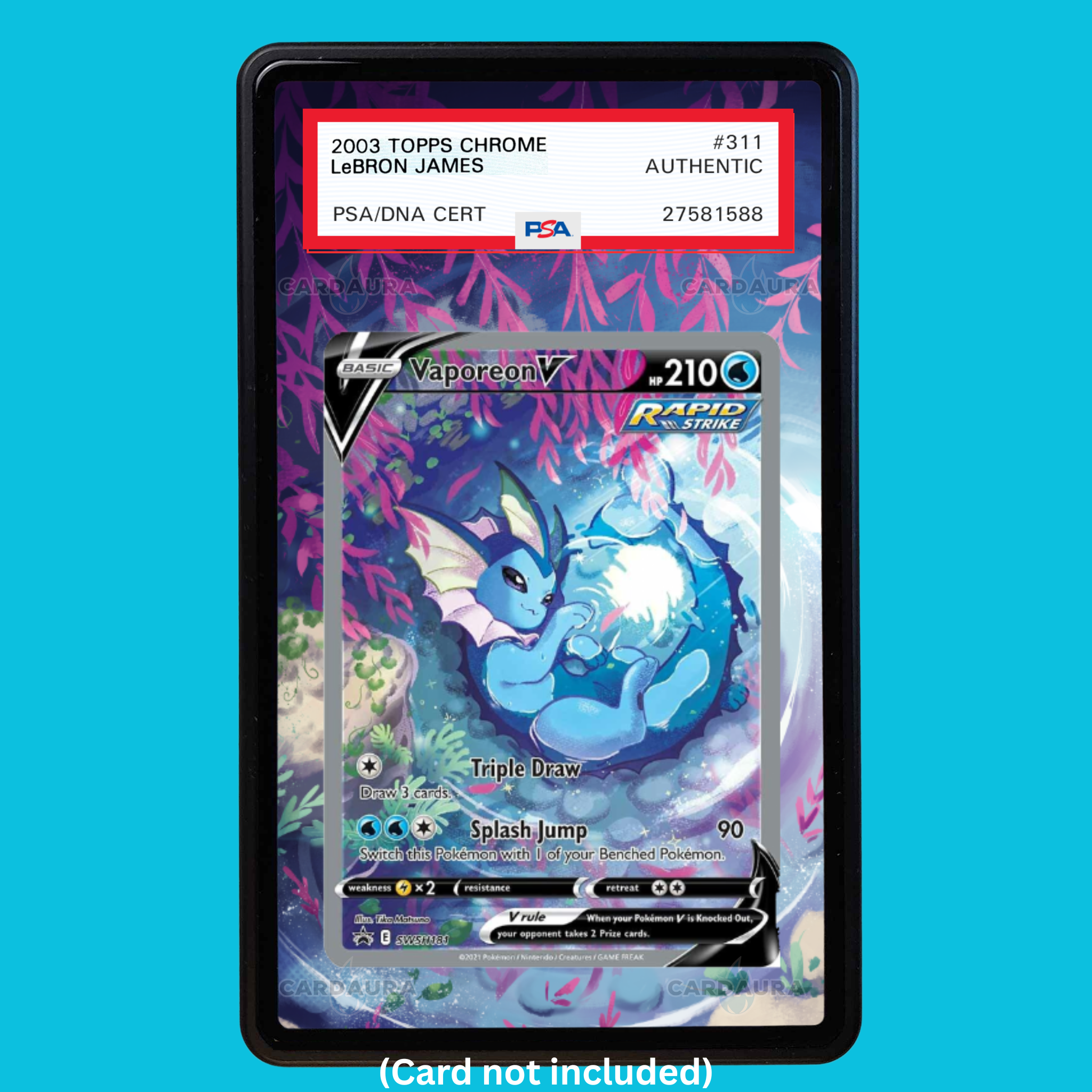 Vaporeon V SWSH181 Evolving Skies (Graded) Display Case
