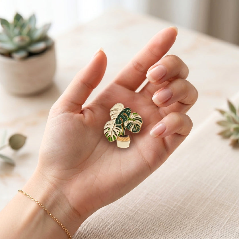 Variegated Monstera Plant | Collectible Pin