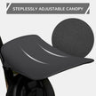 Qaba 4-in-1 Baby Tricycle Stroller with Reversible Seat, Adjustable Handle, Canopy, Safety Belt, Storage - Black