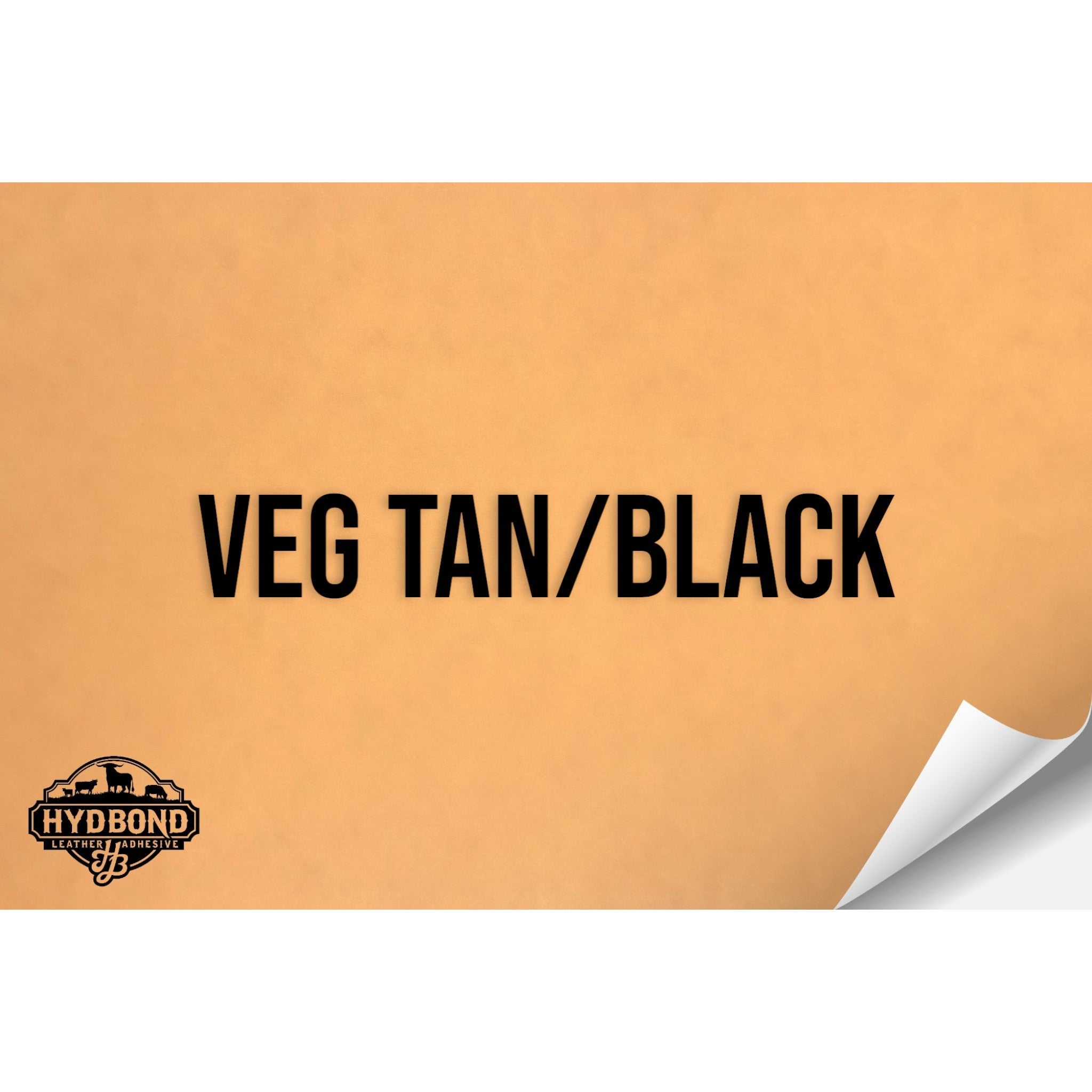 VEG TAN/BLACK WITH ADHESIVE HYDBOND LEATHERETTE SHEET (12