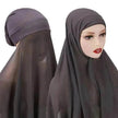 Veiled Arab  Ladies Chiffon Turban Scarf Set