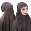 Veiled Arab  Ladies Chiffon Turban Scarf Set