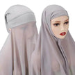 Veiled Arab  Ladies Chiffon Turban Scarf Set