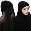 Veiled Arab  Ladies Chiffon Turban Scarf Set