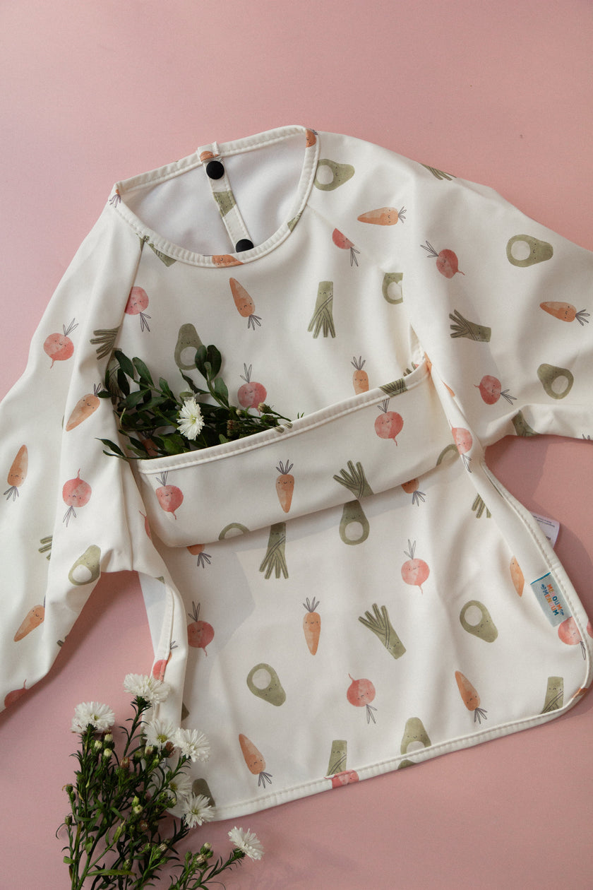 Long-sleeved bib - Vegetables - Menoum