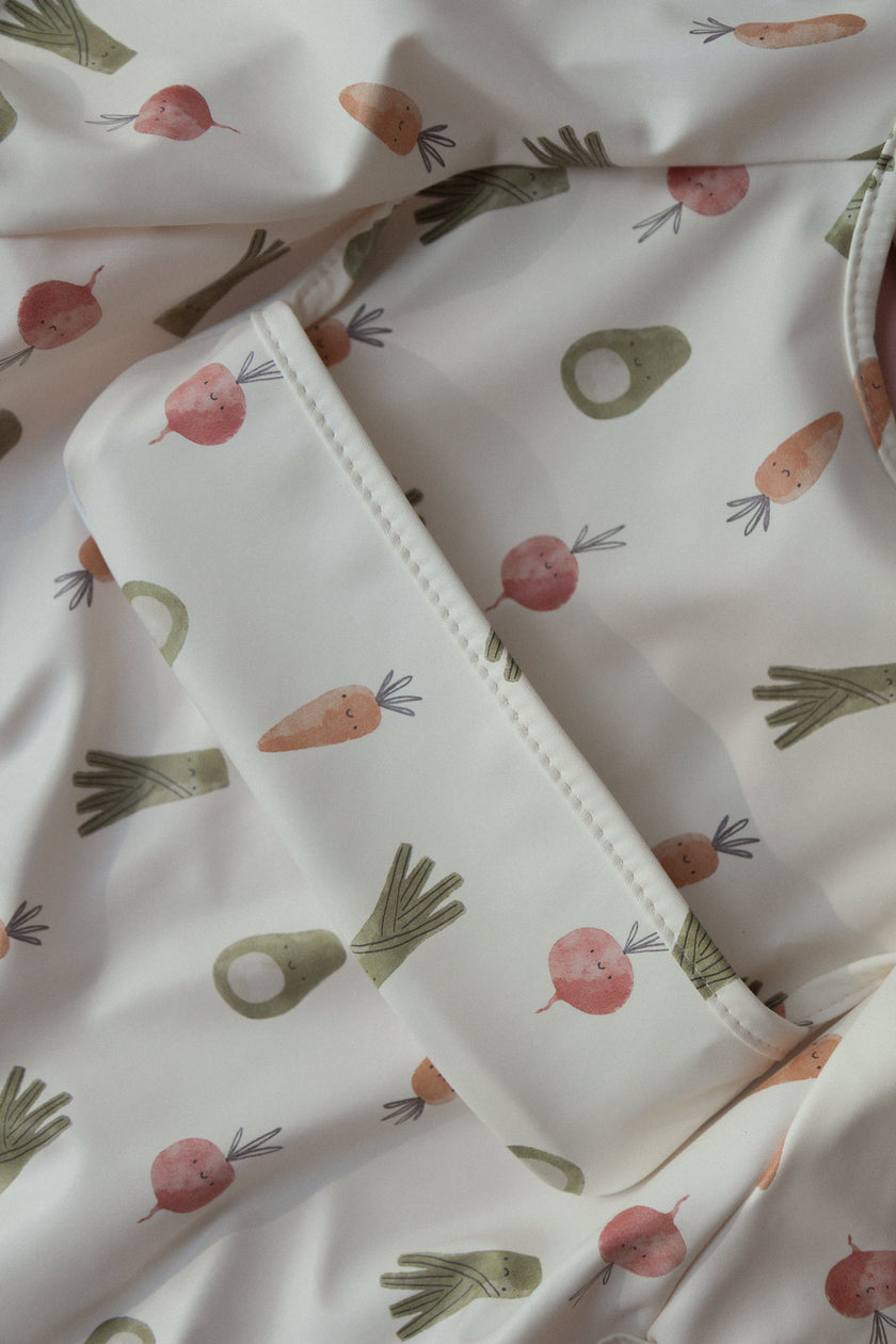 Long-sleeved bib - Vegetables - Menoum