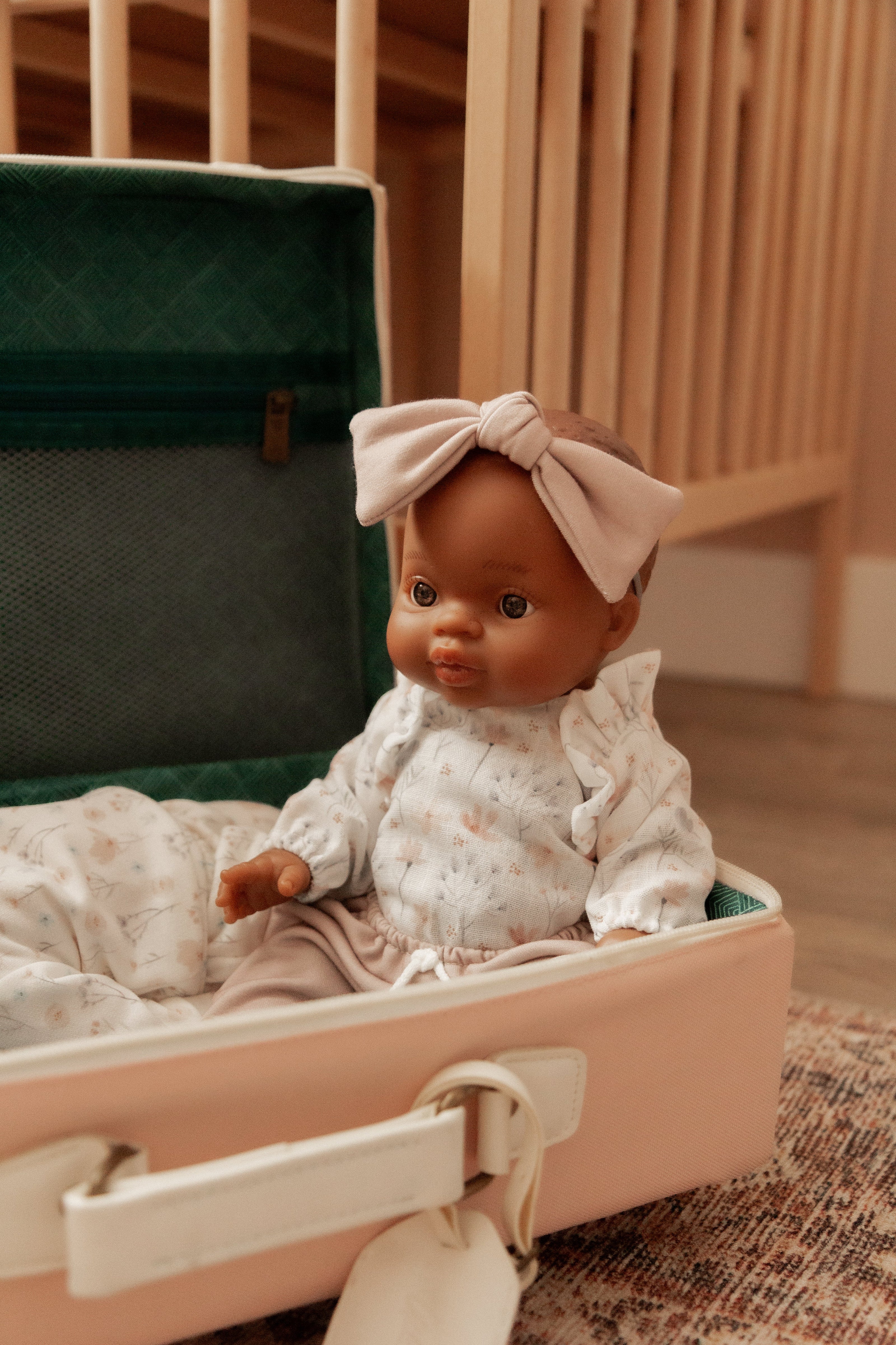 Baby Gordis - Ruby with floral sweater, pants and bow - Paola Reina