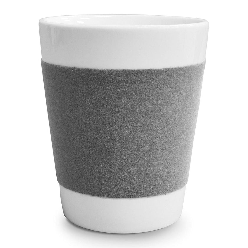 Mug en porcelaine Velour - Bande grise