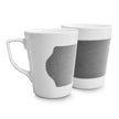 Velour - Grey Band Porcelain Mug With Handle